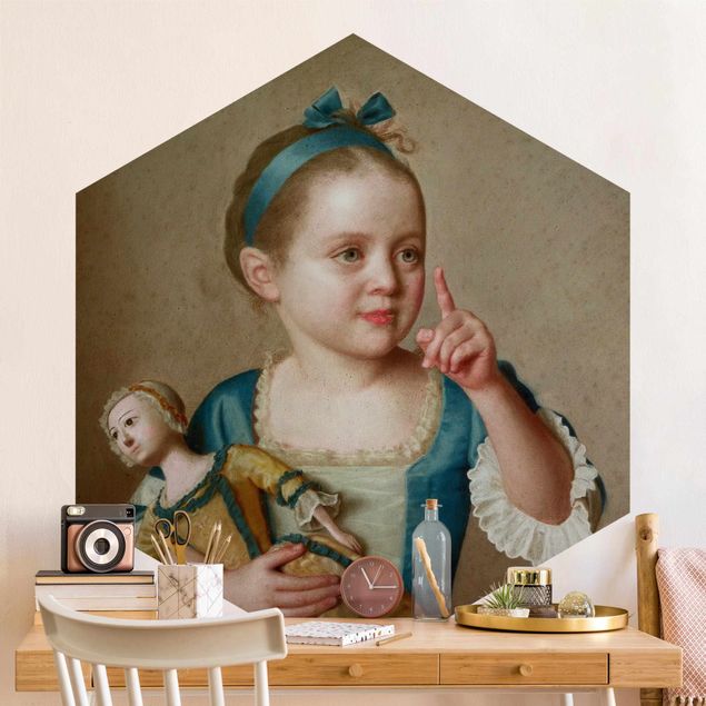 Tableaux Artistiques Jean Etienne Liotard - Fille avec poupée