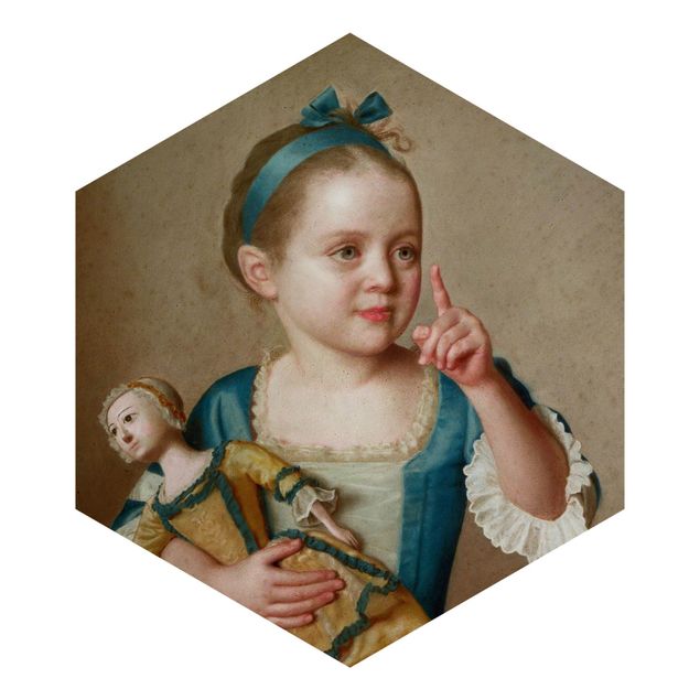 Papier peint panoramique Jean Etienne Liotard - Fille avec poupée