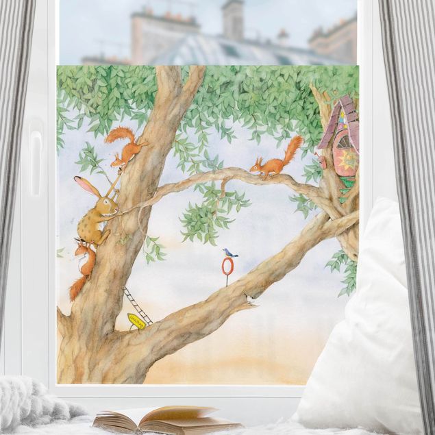 Stickers fenêtre animaux Josi Hase - La maison des écureuils
