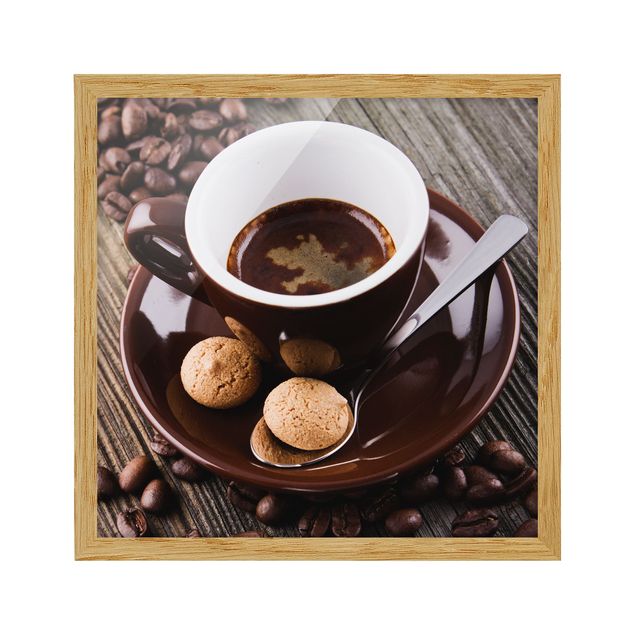Tableau café Tasses à café avec grains de café