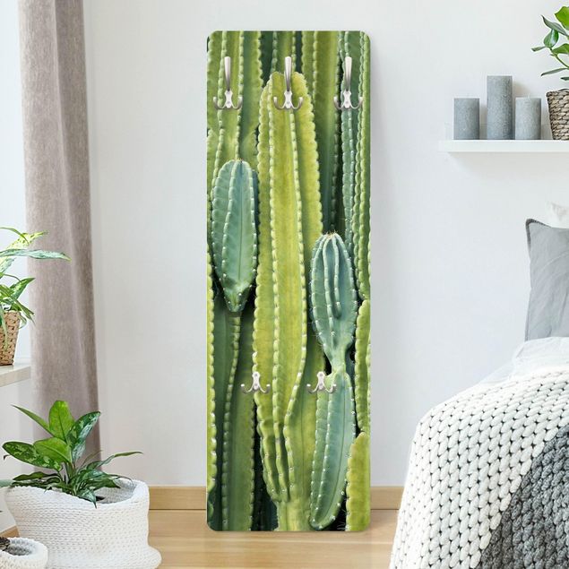 Porte-manteaux muraux avec fleurs Mur de cactus
