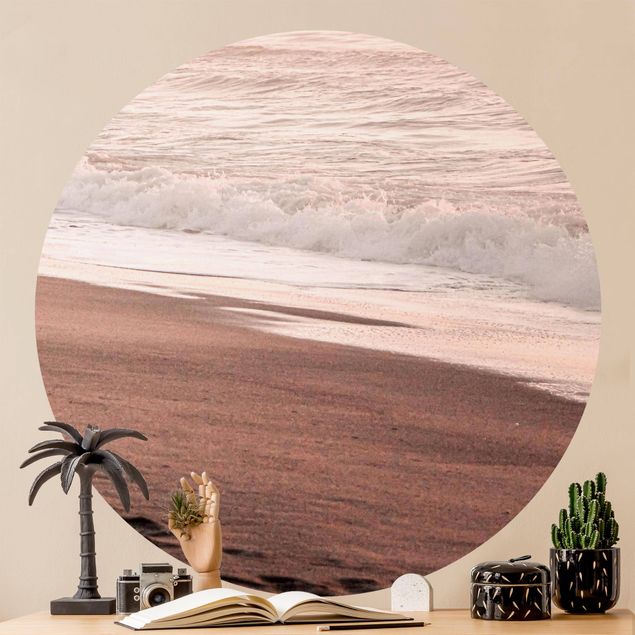 papier peint bord de mer Coucher de soleil en Californie