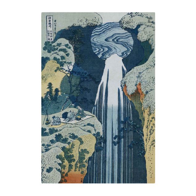 Tableau moderne Katsushika Hokusai - La cascade d'Amida