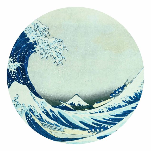 Papier peint moderne Katsushika Hokusai - La grande vague à Kanagawa