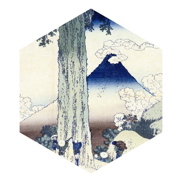 Papier peint panoramique paysage Katsushika Hokusai - Col de Mishima dans la province de Kai