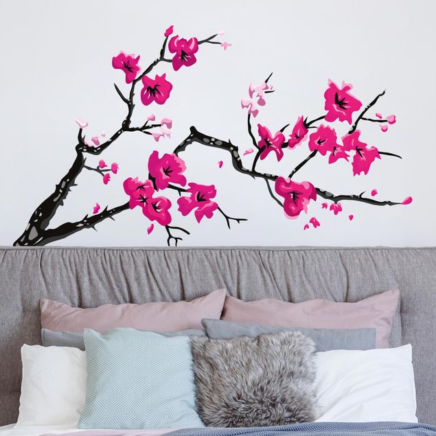Déco mur cuisine Branche de fleurs de cerisier
