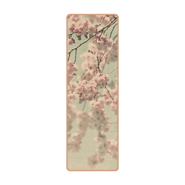 grand tapis Dancing Cherry Blossoms On Canvas