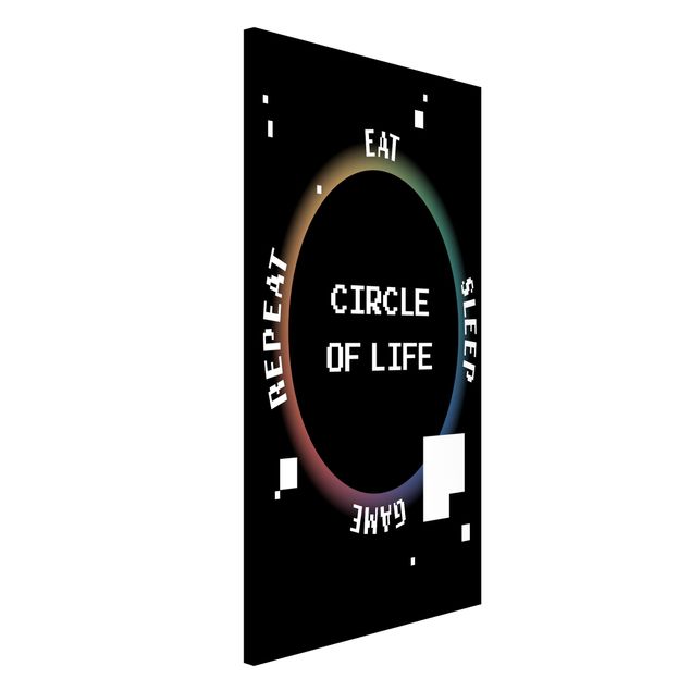 Tableaux magnétiques avec citations Classical Video Game Circle Of Life