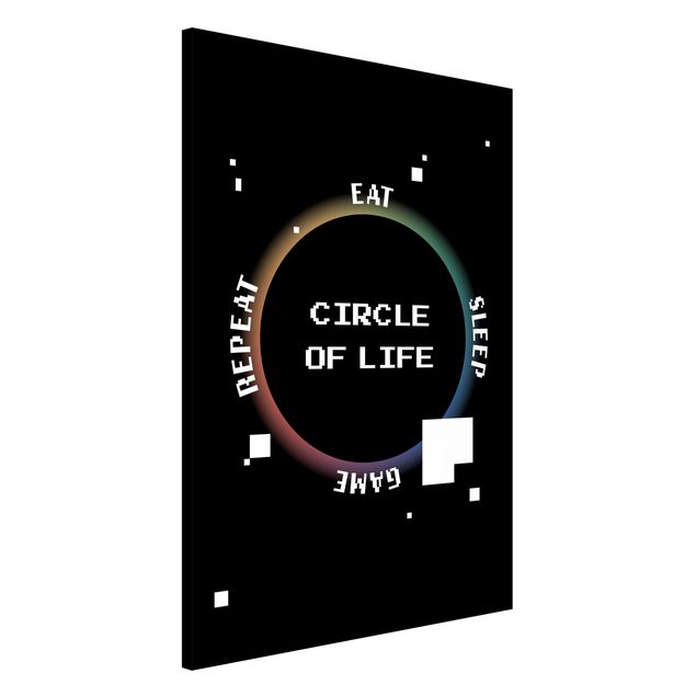 Tableaux magnétiques avec citations Classical Video Game Circle Of Life