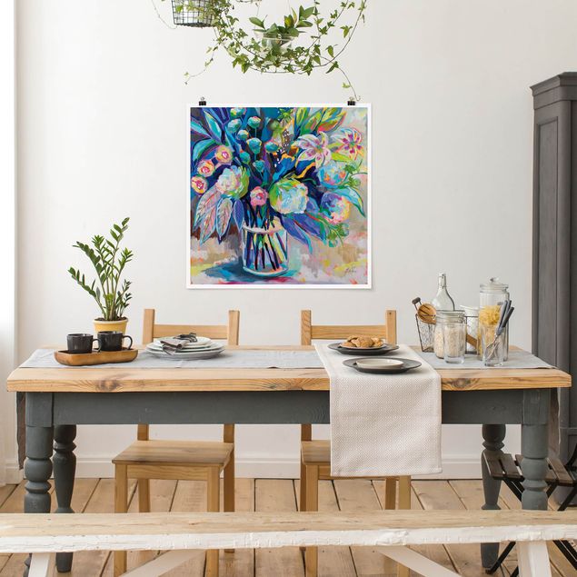 Posters fleurs Brightly coloured bouquet