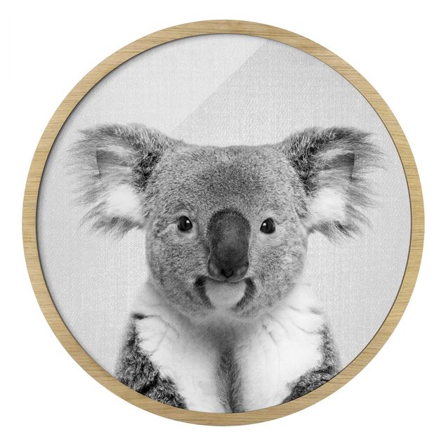 Tableaux modernes Koala Klaus Noir et Blanc