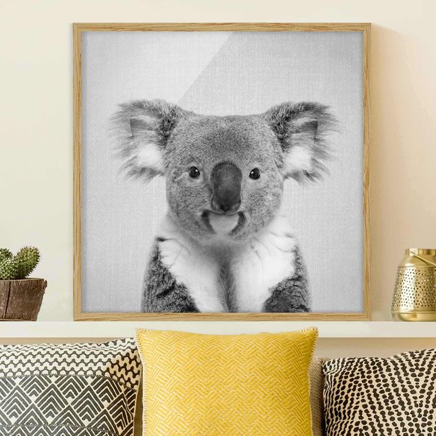 Décoration chambre bébé Koala Klaus Noir et Blanc