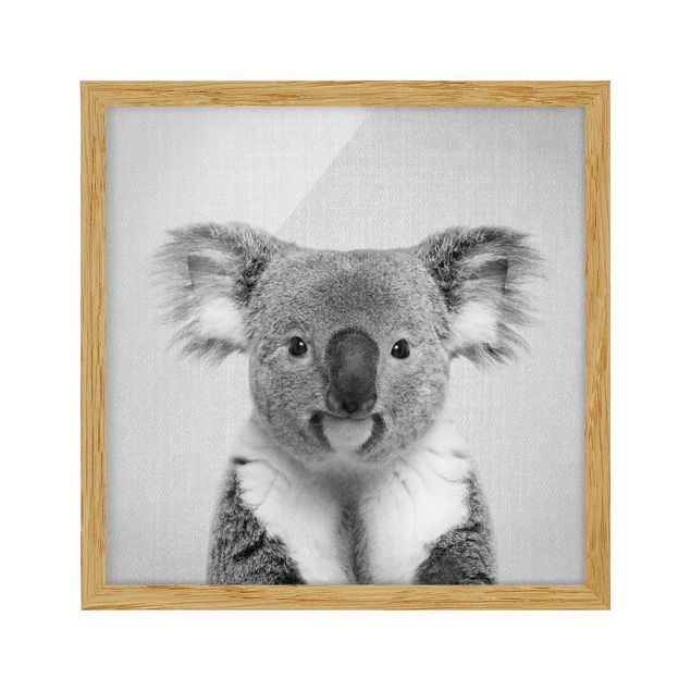 Tableau moderne Koala Klaus Noir et Blanc