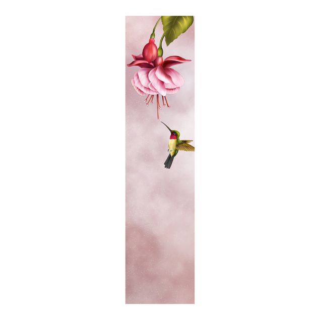 Panneaux coulissants avec fleurs Colibri Lineart