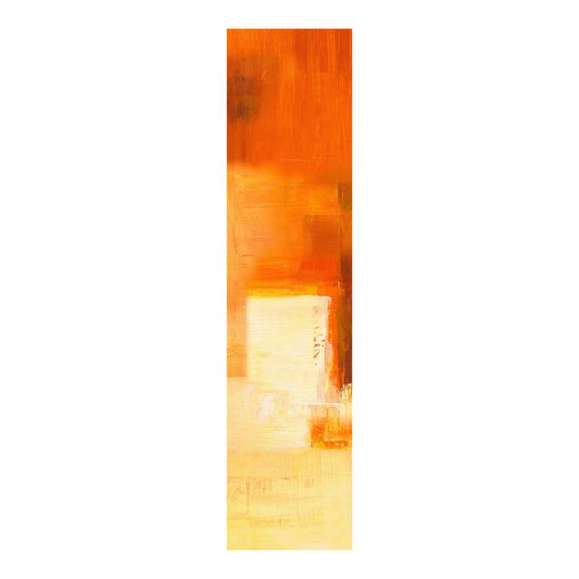 Panneaux coulissants abstraits Composition en orange et brun 03