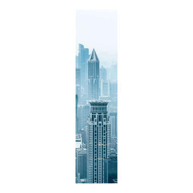 Panneaux coulissants avec architecture et skyline Shanghai le Froid