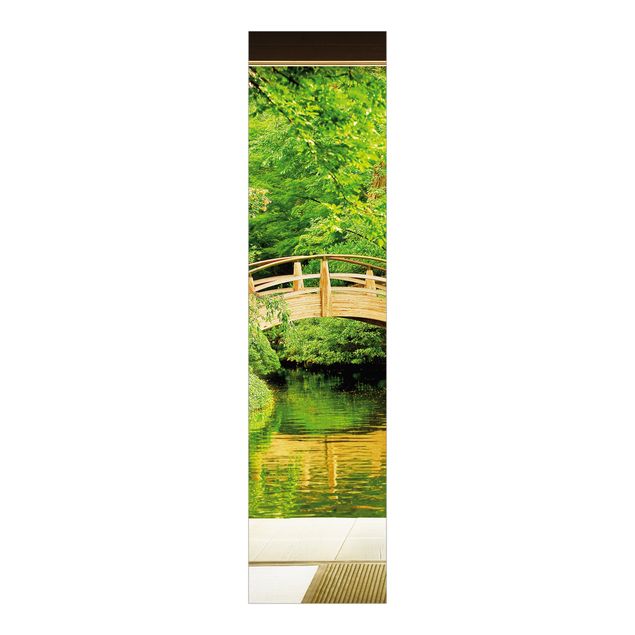 Panneau japonais paysage Vue du lac