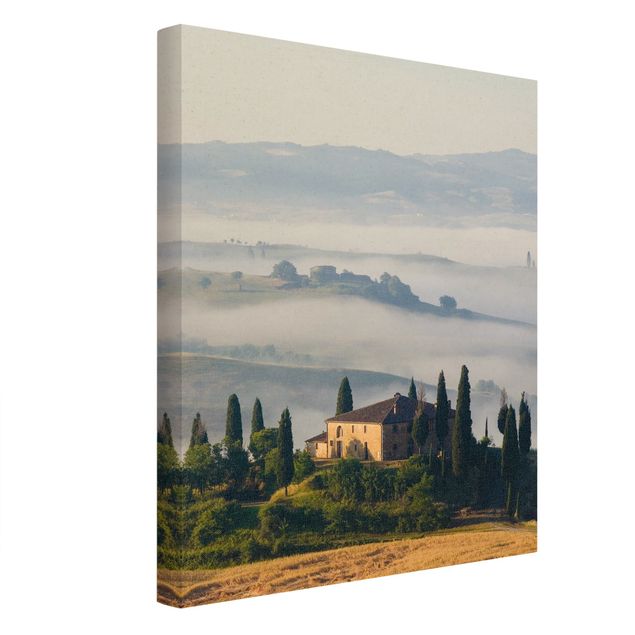 Toile imprimée paysage Domaine de campagne en Toscane
