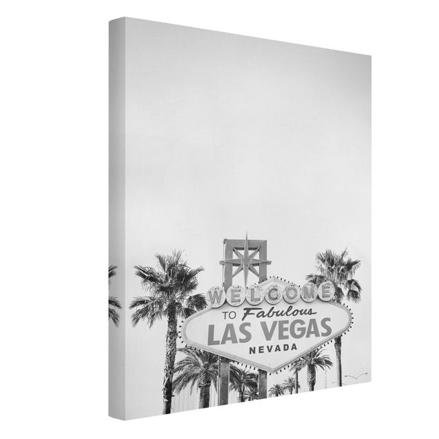 Tableau citations Silhouette urbaine de Las Vegas avec lettrage