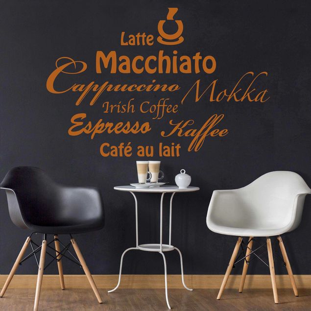 Sticker mural café Mots clés Latte