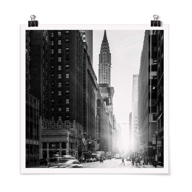 Posters en noir et blanc New York animée