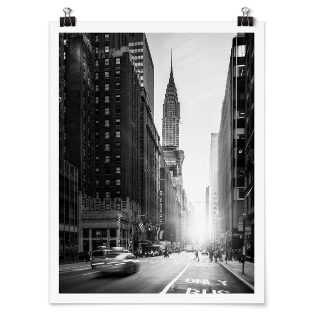Posters en noir et blanc New York animée
