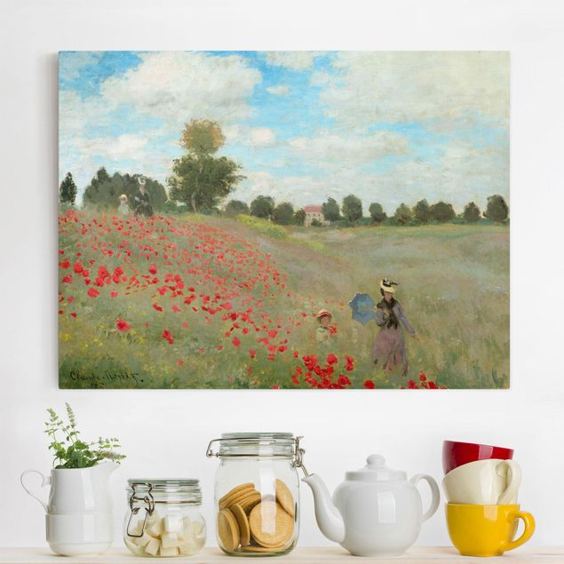 Impression sur toile - Claude Monet - Poppy Field Near Argenteuil