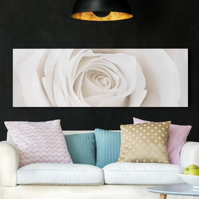 Impression sur toile - Pretty White Rose