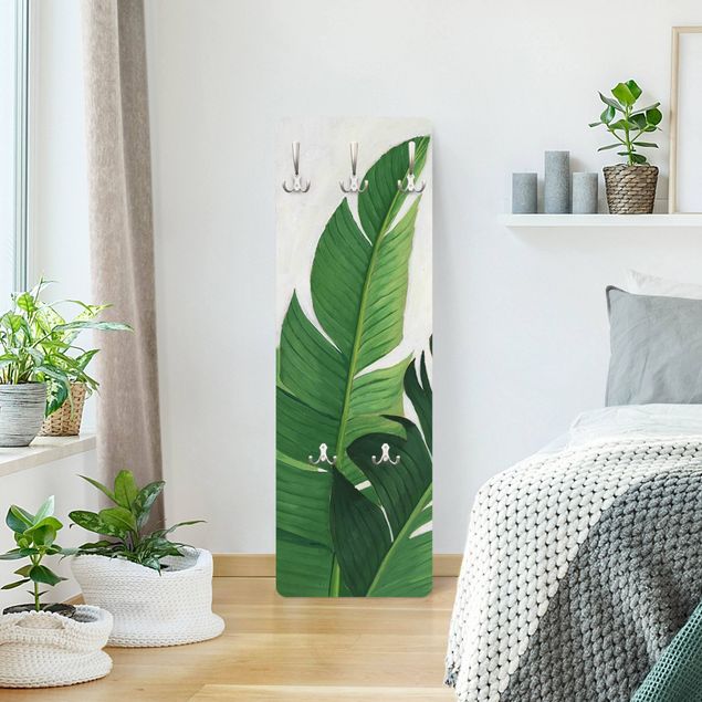 Porte-manteaux muraux verts Plantes préférées - Banane