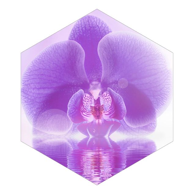 papier peint xxl Orchidée violette sur l'eau
