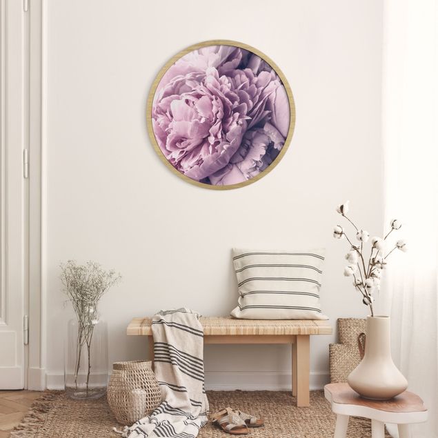 Tableaux modernes Fleurs de pivoines violettes