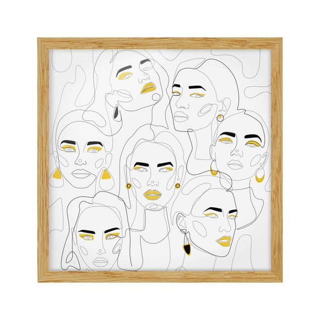 Tableaux Line Art - Beauty Portraits In Lemon
