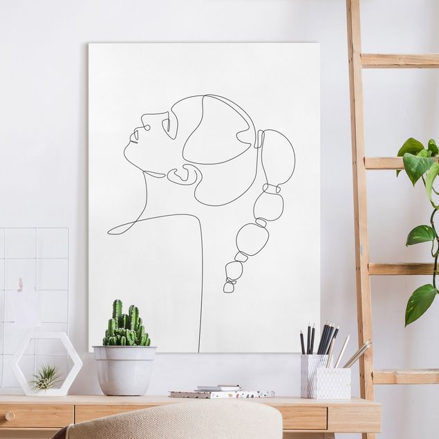 Toile cheval Line Art - Dreamy Girl Pony Tail