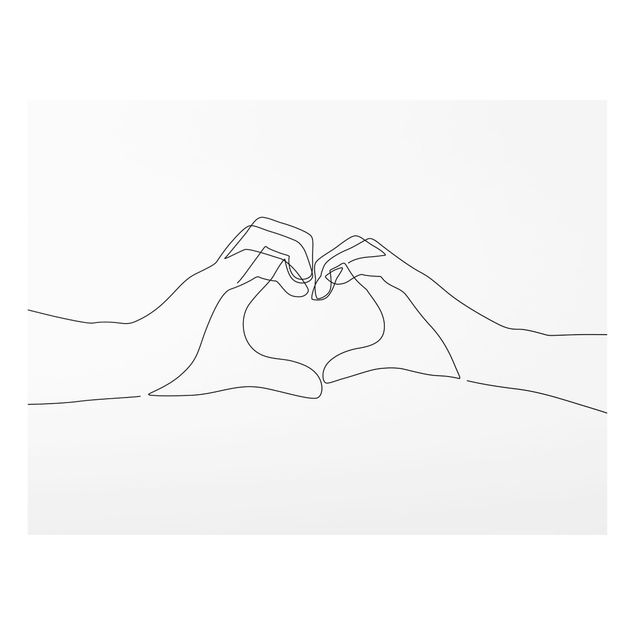 Tableaux Line Art - Heart-shaped Hands