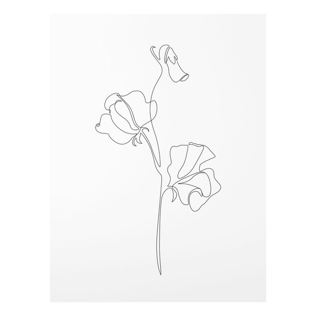 Tableaux muraux Line Art Flowers - Strawberry Plant