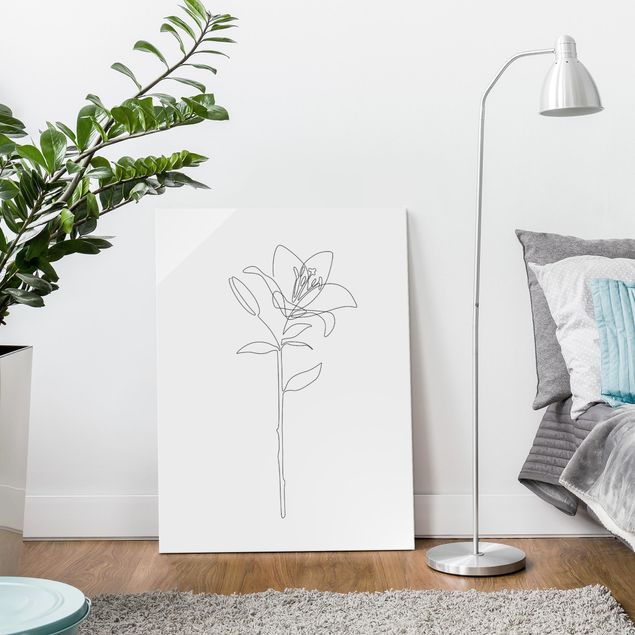 Tableaux moderne Line Art Flowers - Lily