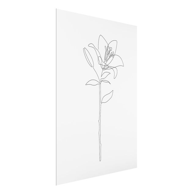 Tableaux noir et blanc Line Art Flowers - Lily