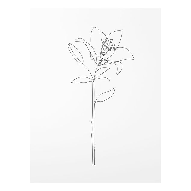 Tableaux muraux Line Art Flowers - Lily