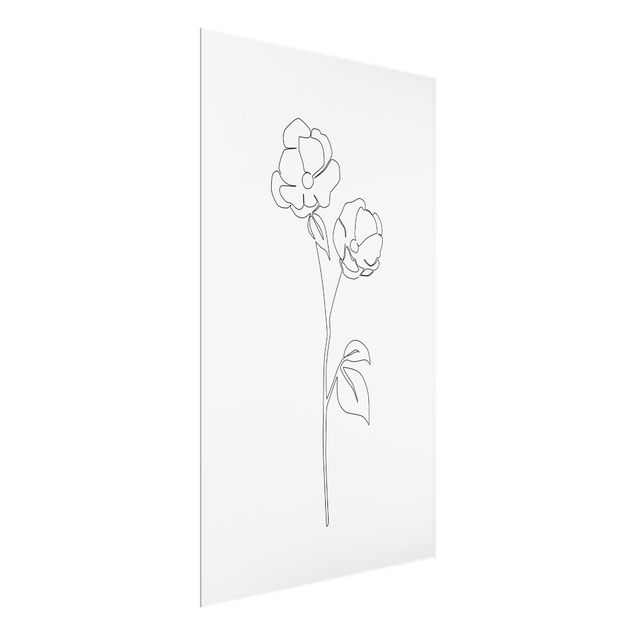 Tableaux moderne Line Art Flowers - Poppy Flower