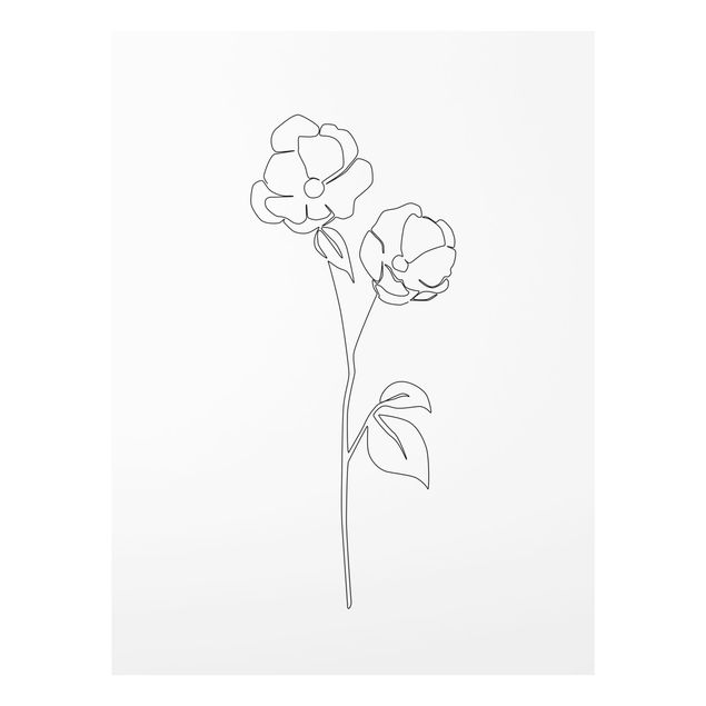 Tableau portraits Line Art Flowers - Poppy Flower