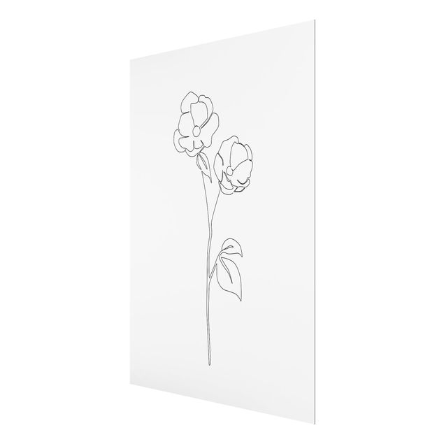 Tableaux noir et blanc Line Art Flowers - Poppy Flower