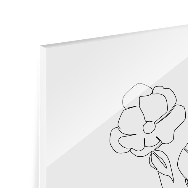 Tableaux muraux Line Art Flowers - Poppy Flower