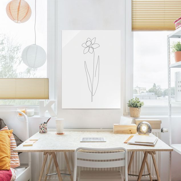 Tableaux portraits Line Art Flowers - Daffodil