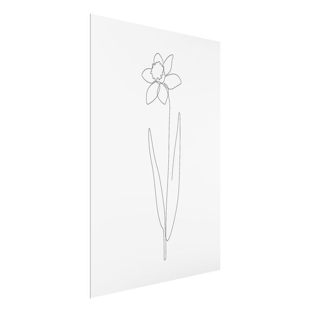 Tableaux noir et blanc Line Art Flowers - Daffodil