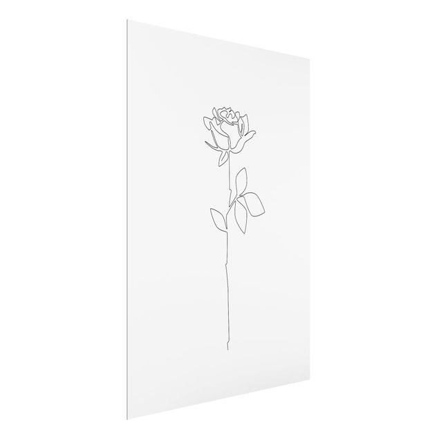 Tableaux portraits Line Art Flowers - Rose