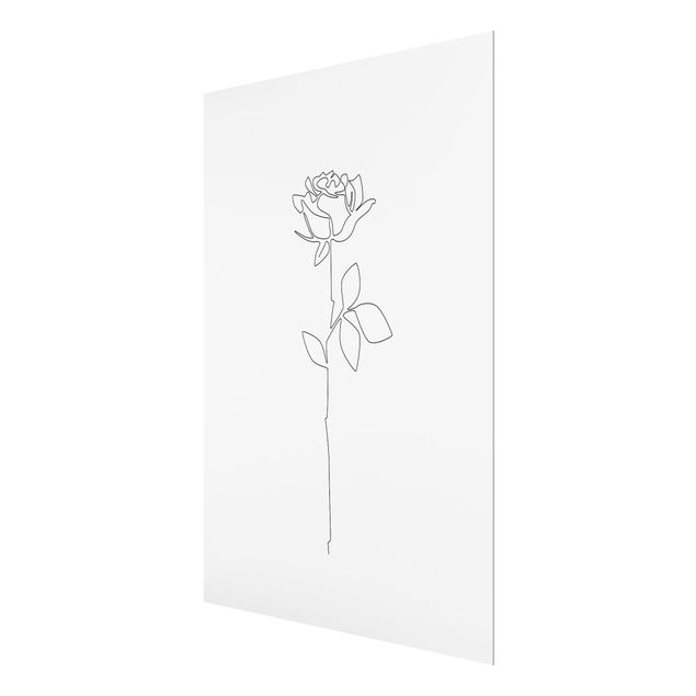 Tableaux Line Art Flowers - Rose