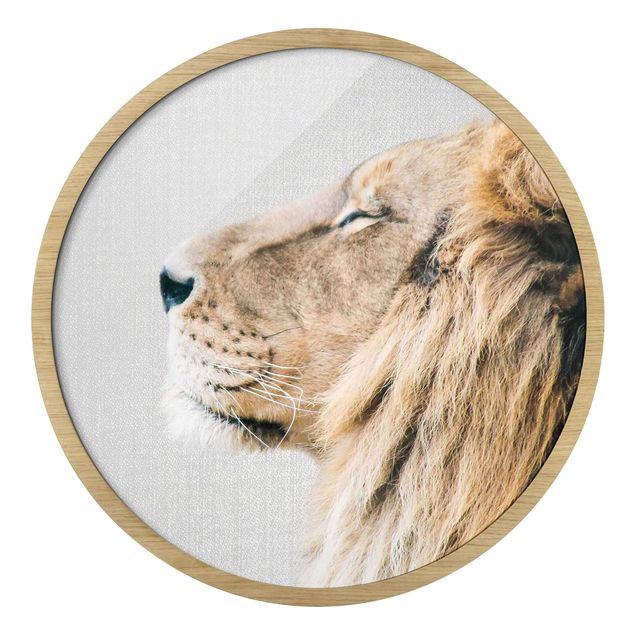 Tableaux encadrés animaux Lion Leopold