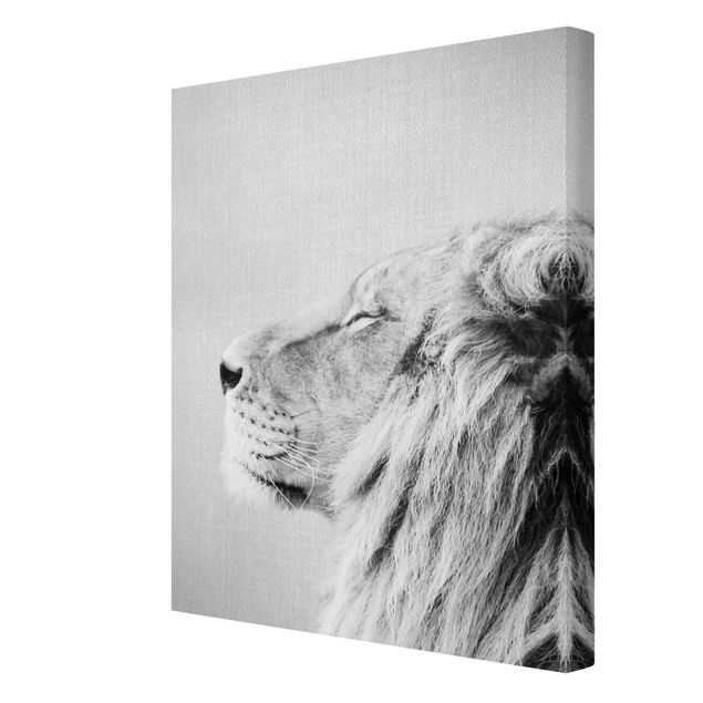 Tableaux modernes Lion Leopold Noir et Blanc