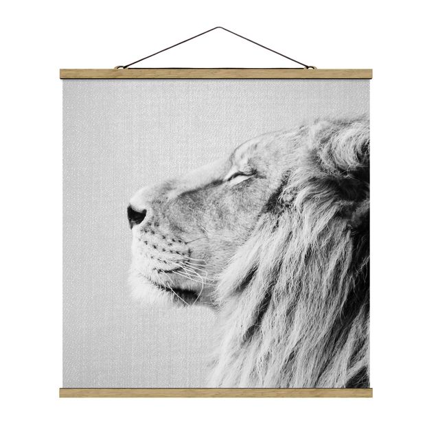 Tableaux moderne Lion Leopold Noir et Blanc