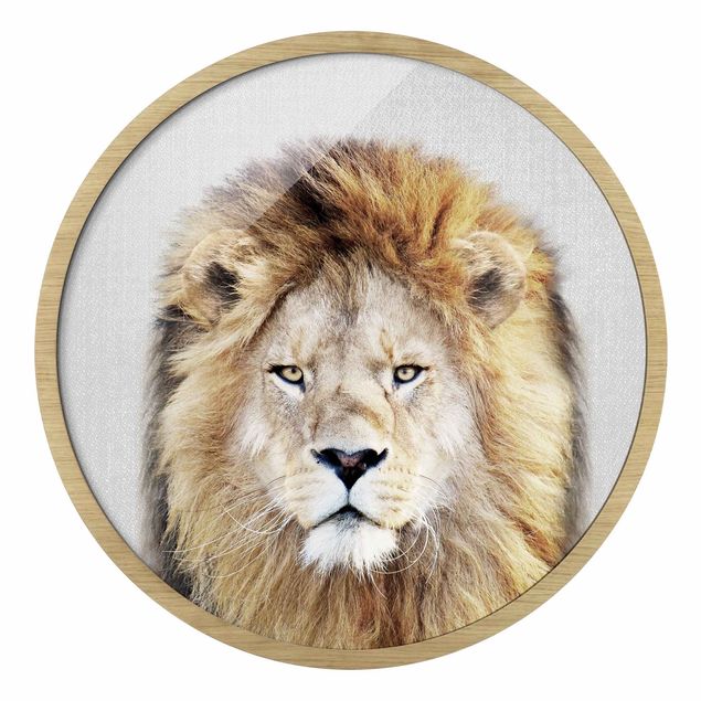 Tableaux encadrés animaux Lion Linus